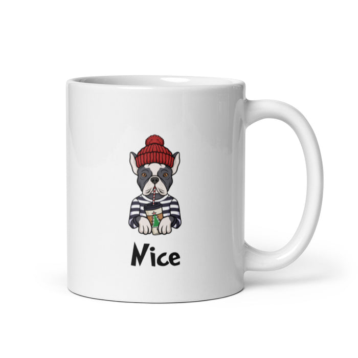 "Nice Frenchie" Holiday Mug