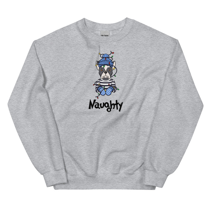 "Naughty Frenchie" Holiday Sweatshirt